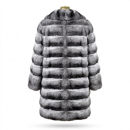 Lederjacken Outlet24 - Tesak | Gefüttert Quergestreift Mantel Damen