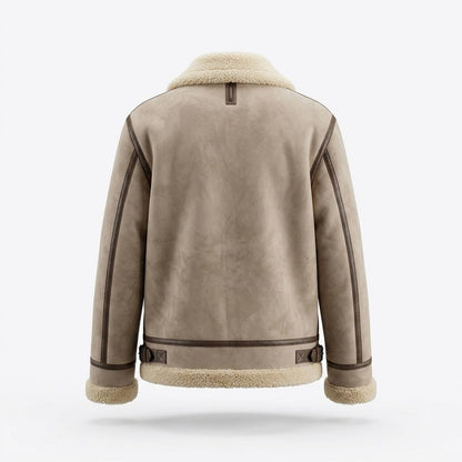 Lederjacken Outlet24 - Nabok | Gefütterte Zweifarbige Wildleder-Jacke Unisex