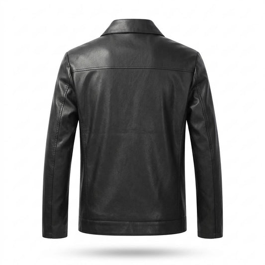 Lederjacken Outlet24 - Vuvot | Glatte Gefütterte Lederjacke Herren