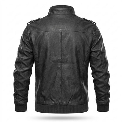 Lederjacken Outlet24 - Vinar | Gefüttert Tailliert Lederjacke Herren