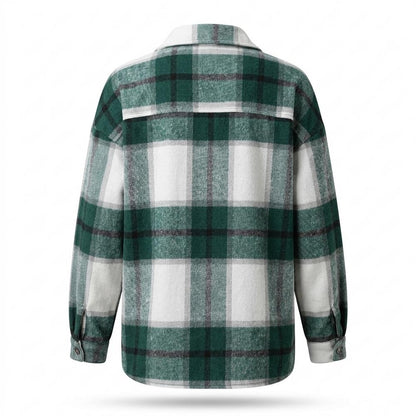 Lederjacken Outlet24 - Kobal | Kariert Oversized Jacke Damen