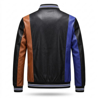 Lederjacken Outlet24 - Mafuk | Mehrfarbige Kurzgeschnittene Lederjacke Herren