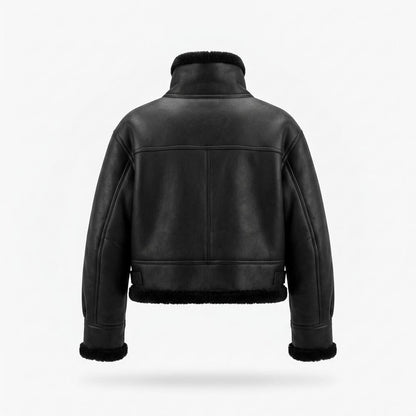 Lederjacken Outlet24 - Yupus | Gefütterte Gekürzte Lederjacke Unisex