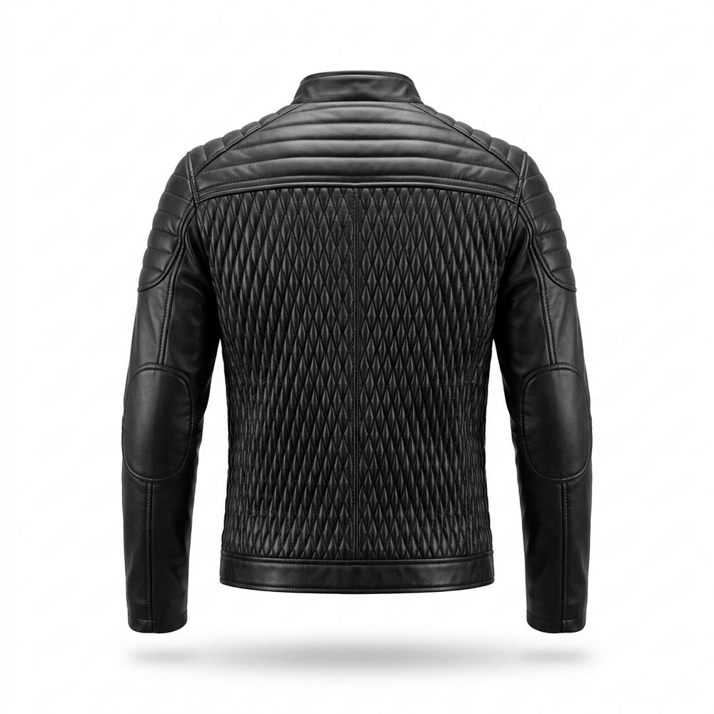 Lederjacken Outlet24 - Dowav | Gesteppt Tailliert Lederjacke Herren