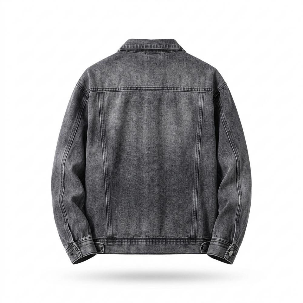 Lederjacken Outlet24 - Eelem | Denim Geknöpft Jacke Herren