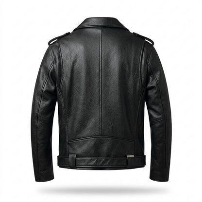 Lederjacken Outlet24 - Kesen | Asymmetrisch Genarbt Lederjacke Unisex
