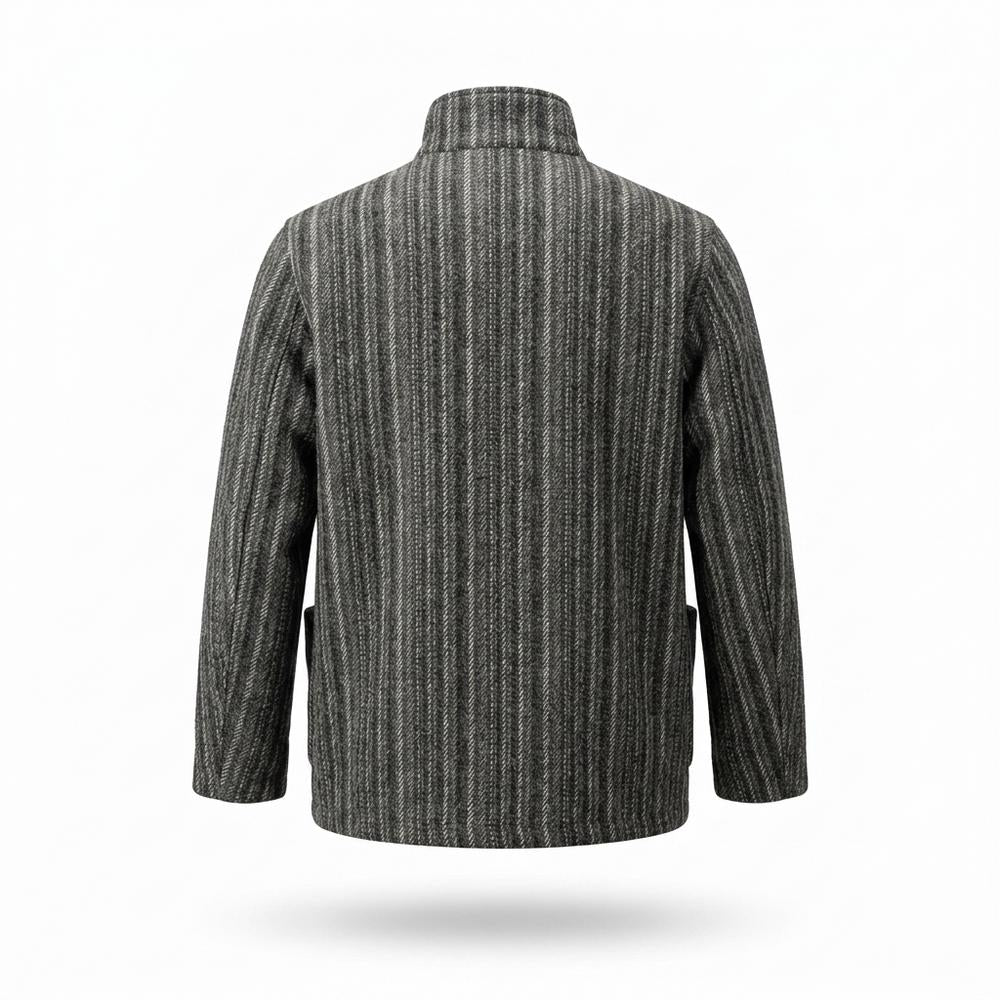 Lederjacken Outlet24 - Vizem | Gestreifte Strukturierte Jacke Herren