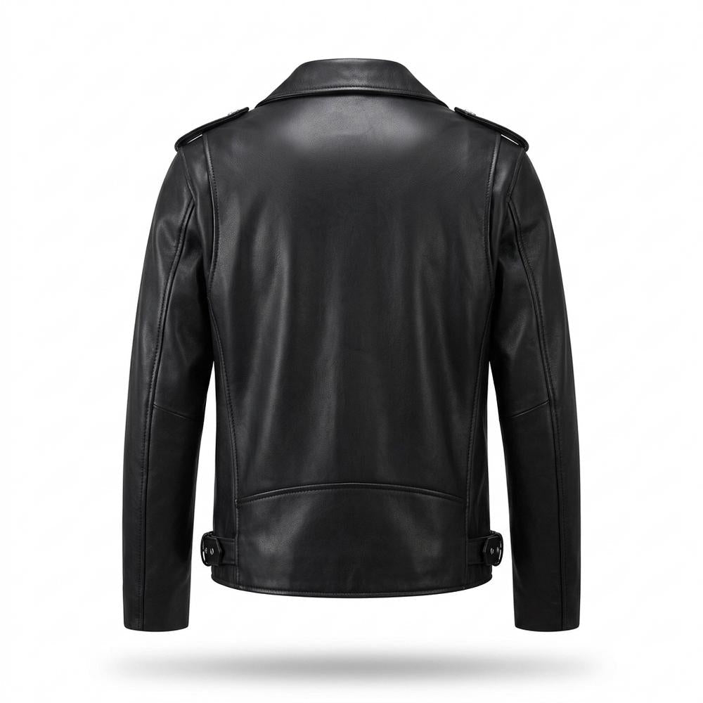 Lederjacken Outlet24 - Sopol | Asymmetrische Gefütterte Lederjacke Herren