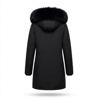 Lederjacken Outlet24 - Nenot | Gefütterter Pelzbesetzter Mantel Damen