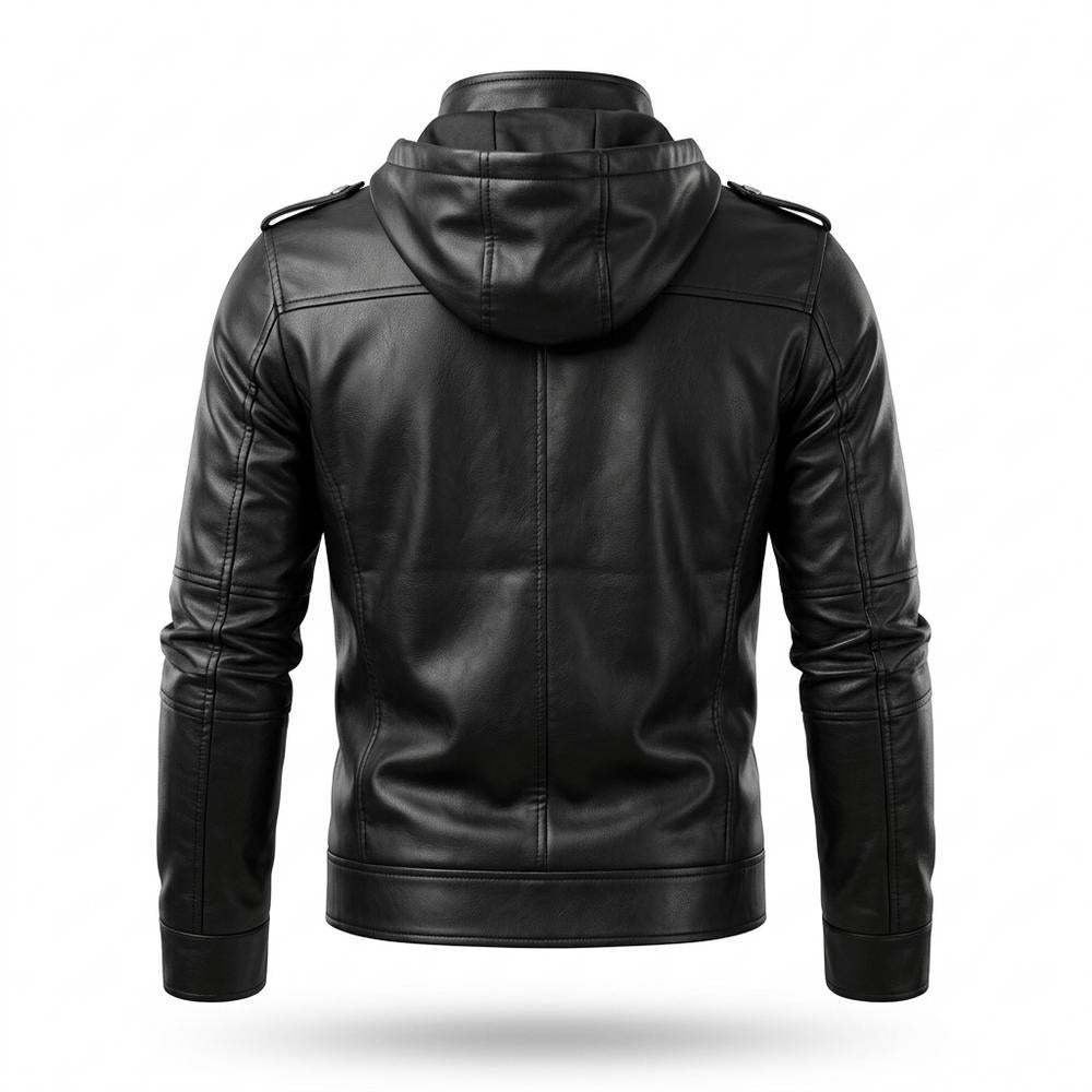 Lederjacken Outlet24 - Magar | Körperbetont Strukturiert Lederjacke Herren