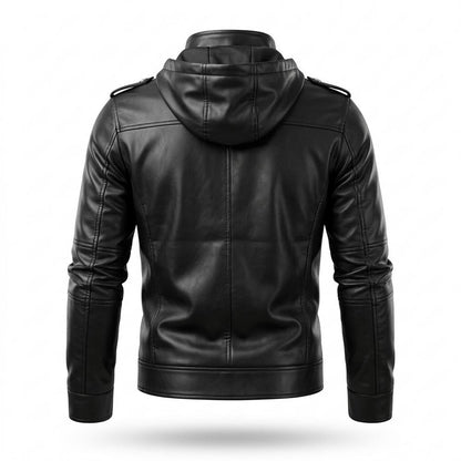 Lederjacken Outlet24 - Magar | Körperbetont Strukturiert Lederjacke Herren