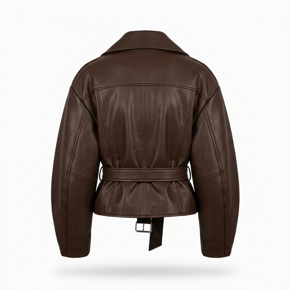 Lederjacken Outlet24 - Nozan | Asymmetrische Gegürtete Jacke Damen