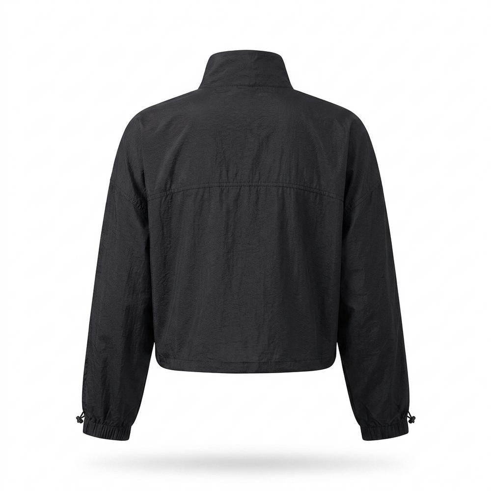 Lederjacken Outlet24 - Lezak | Kurzgeschnittene Hochgeschlossene Jacke Damen