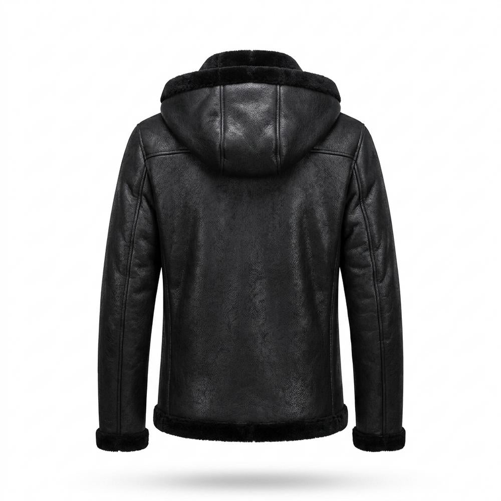 Lederjacken Outlet24 - Sozur | Gefütterte Texturierte Lederjacke Herren