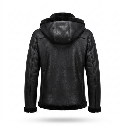 Lederjacken Outlet24 - Sozur | Gefütterte Texturierte Lederjacke Herren