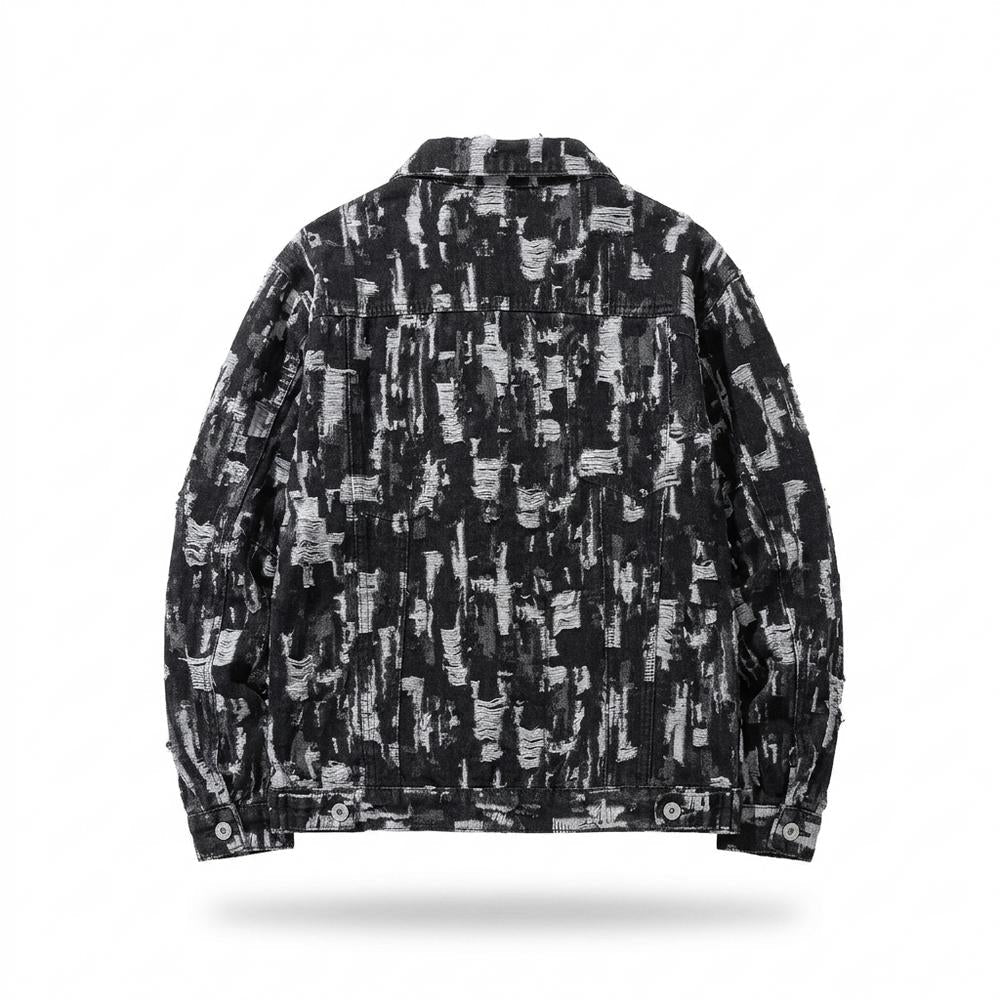Lederjacken Outlet24 - Nutos | Gemustert Geknöpft Jacke Herren