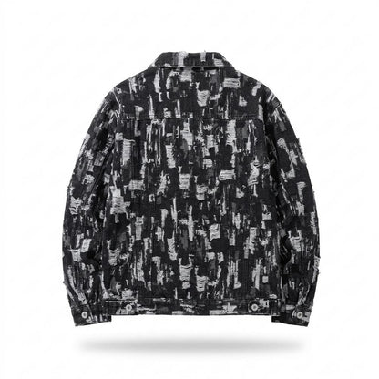Lederjacken Outlet24 - Nutos | Gemustert Geknöpft Jacke Herren