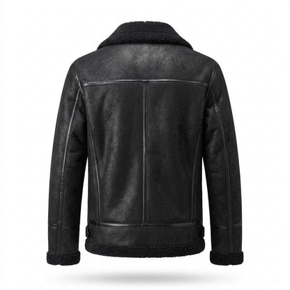 Lederjacken Outlet24 - Nafen | Gefütterte Reißverschluss Lederjacke Herren