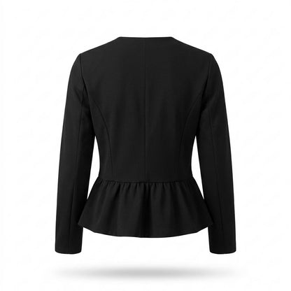 Lederjacken Outlet24 - Migik | Kragenlose Taillierte Jacke Damen