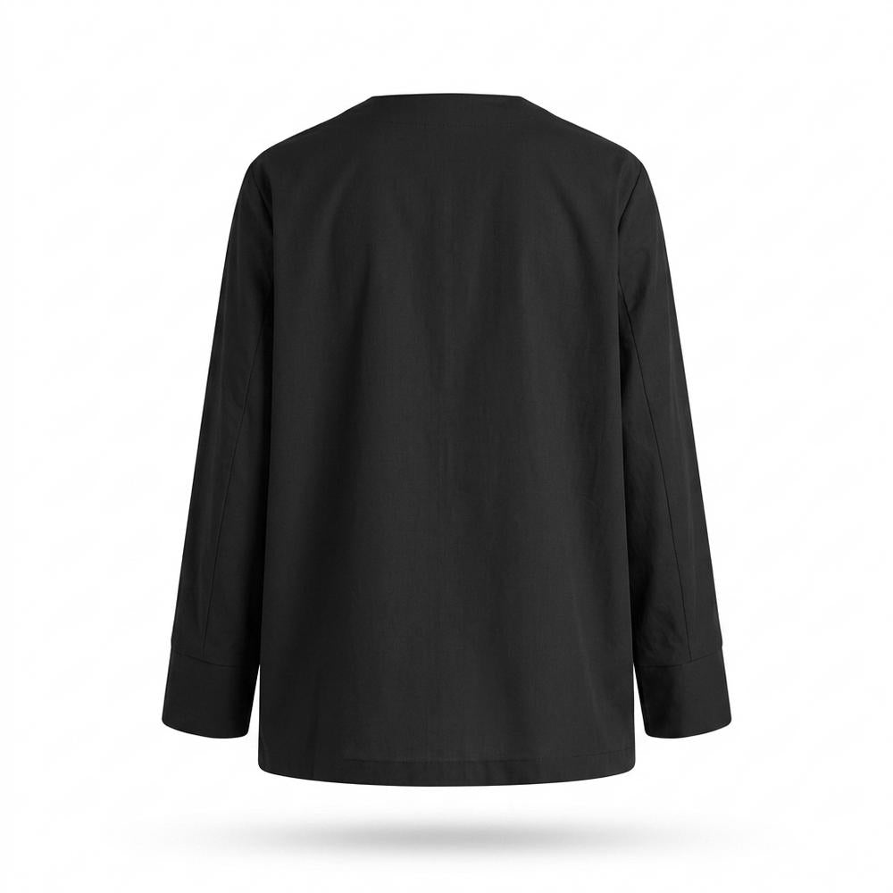 Lederjacken Outlet24 - Kakuk | Kragenlos Geknöpft Jacke Damen