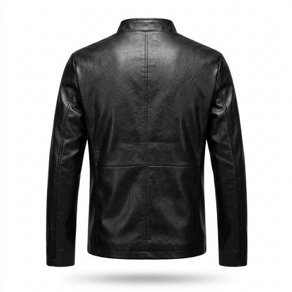 Lederjacken Outlet24 - Aenen | Taillierte Hochgeschlossene Lederjacke Herren