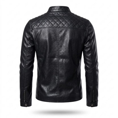 Lederjacken Outlet24 - Rowir | Gesteppt Tailliert Lederjacke Herren