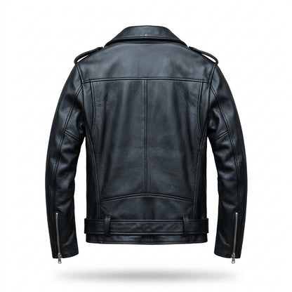 Lederjacken Outlet24 - Sadan | Asymmetrische Gegürtete Lederjacke Unisex