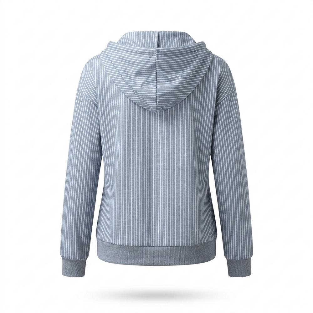 Lederjacken Outlet24 - Lekor | Gestreift Langärmlig Hoodie Damen