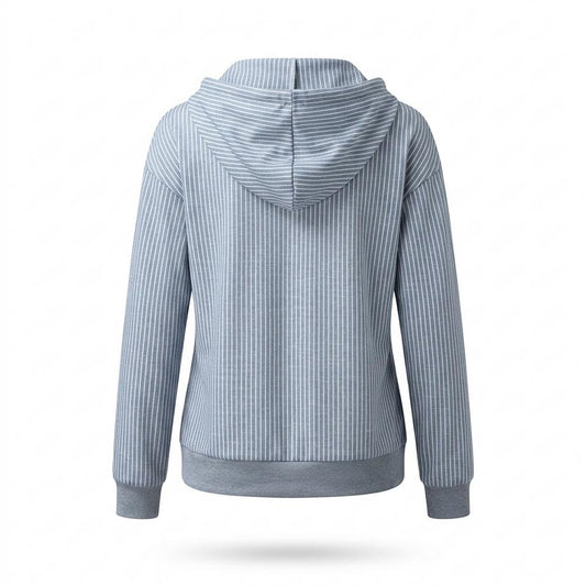 Lederjacken Outlet24 - Lekor | Gestreift Langärmlig Hoodie Damen
