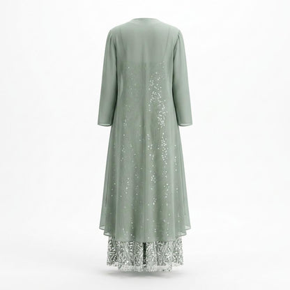 Lederjacken Outlet24 - Catur | Langärmlig Zweiteilig Kleid Damen