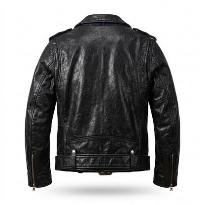 Lederjacken Outlet24 - Sokos | Asymmetrisch Gegürtelt Lederjacke Unisex