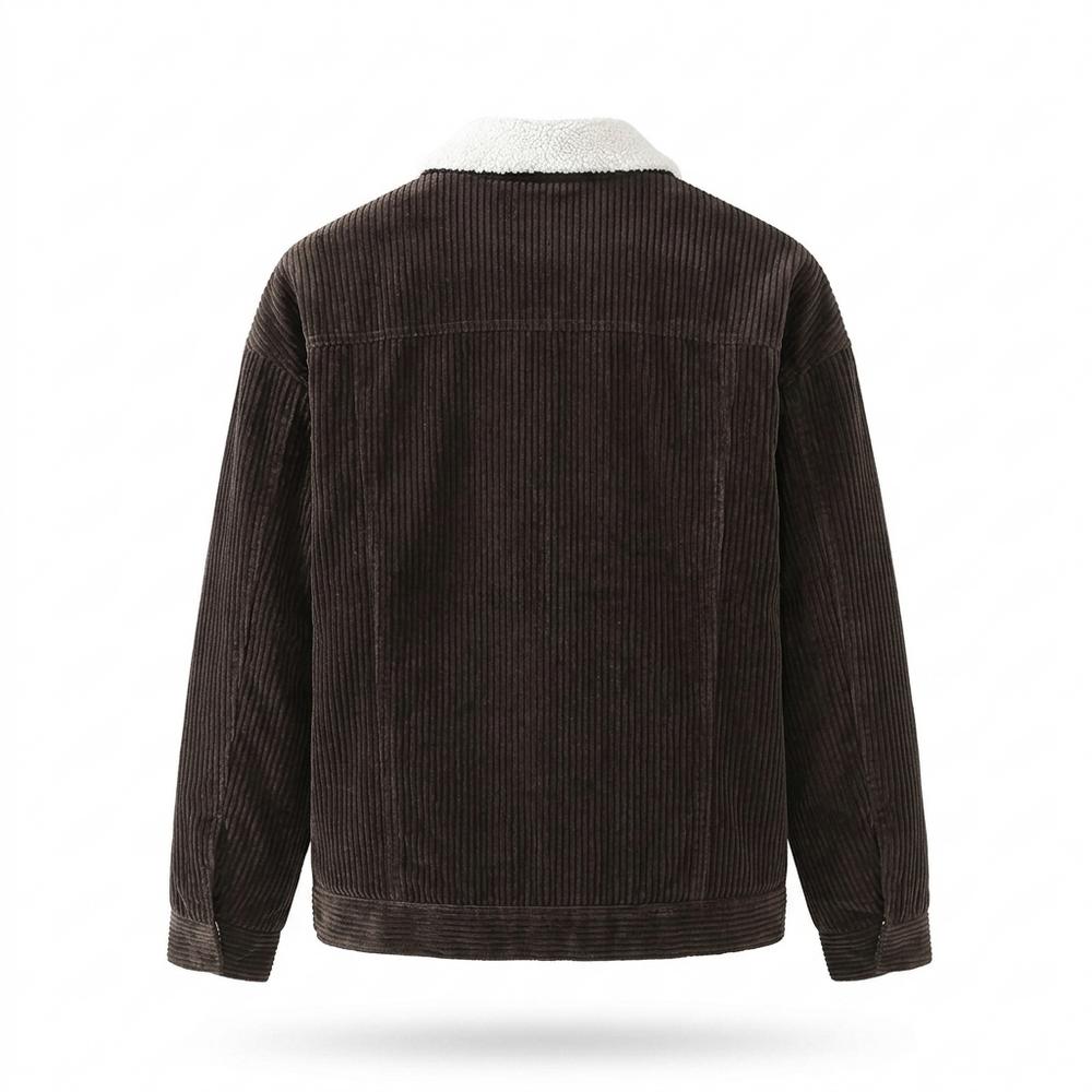 Lederjacken Outlet24 - Lurin | Gefüttert Gerippt Jacke Unisex