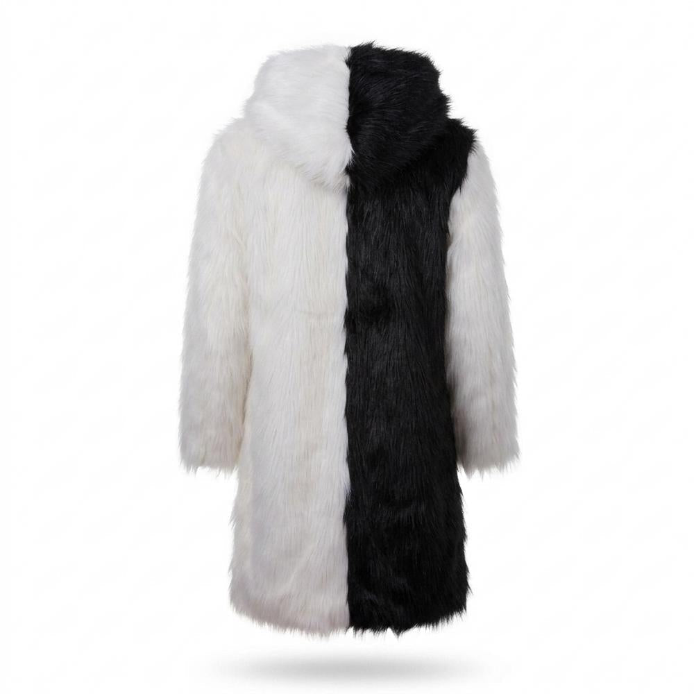 Lederjacken Outlet24 - Limen | Zweifarbiger Plüschiger Mantel Unisex