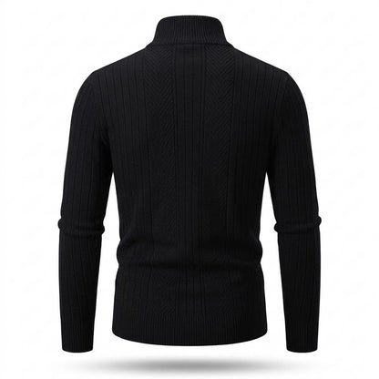 Lederjacken Outlet24 - Kesos | Strukturierte Hochgeschlossene Strickjacke Herren