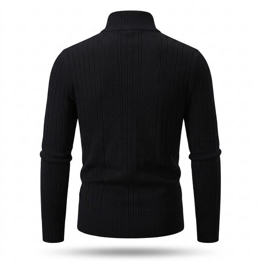 Lederjacken Outlet24 - Kesos | Strukturierte Hochgeschlossene Strickjacke Herren