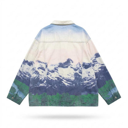 Lederjacken Outlet24 - Luzer | Bedruckt Geknöpft Jacke Unisex