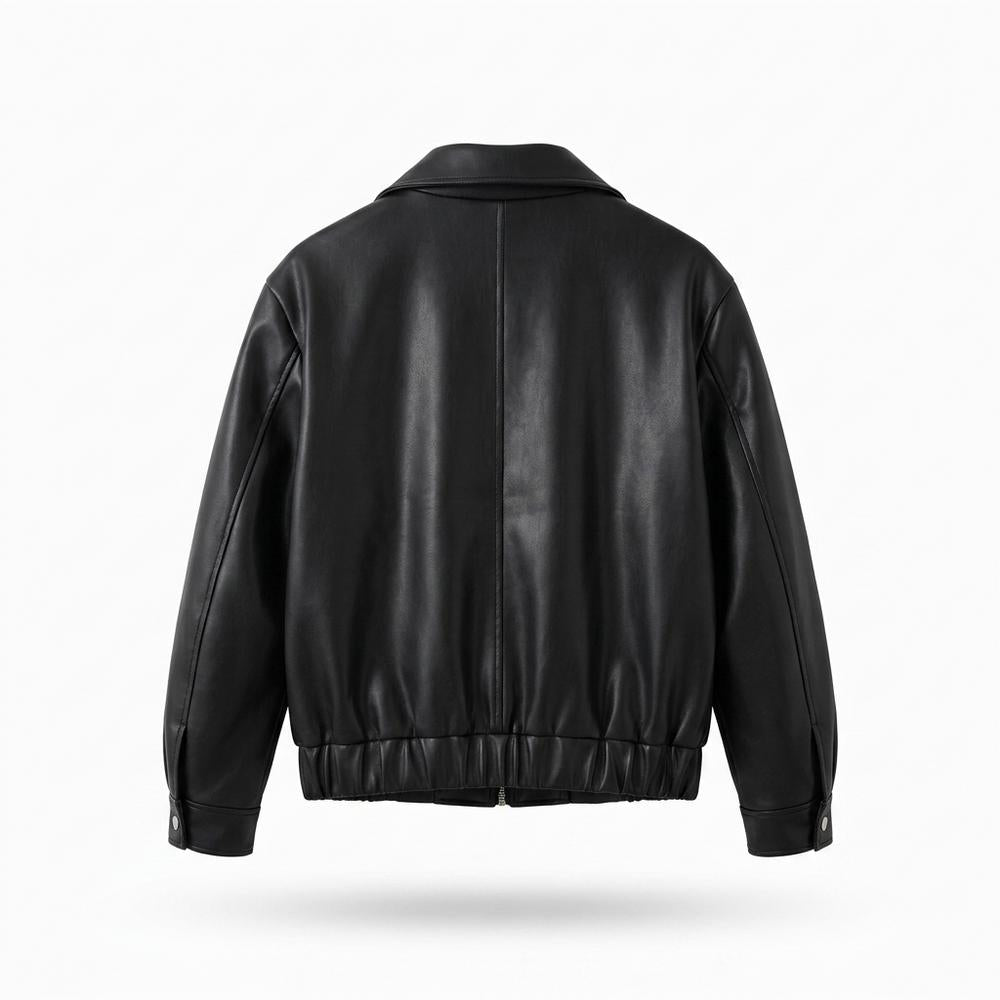 Lederjacken Outlet24 - Nonal | Gefütterte Glatte Lederjacke Herren