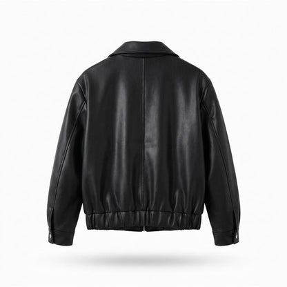Lederjacken Outlet24 - Nonal | Gefütterte Glatte Lederjacke Herren