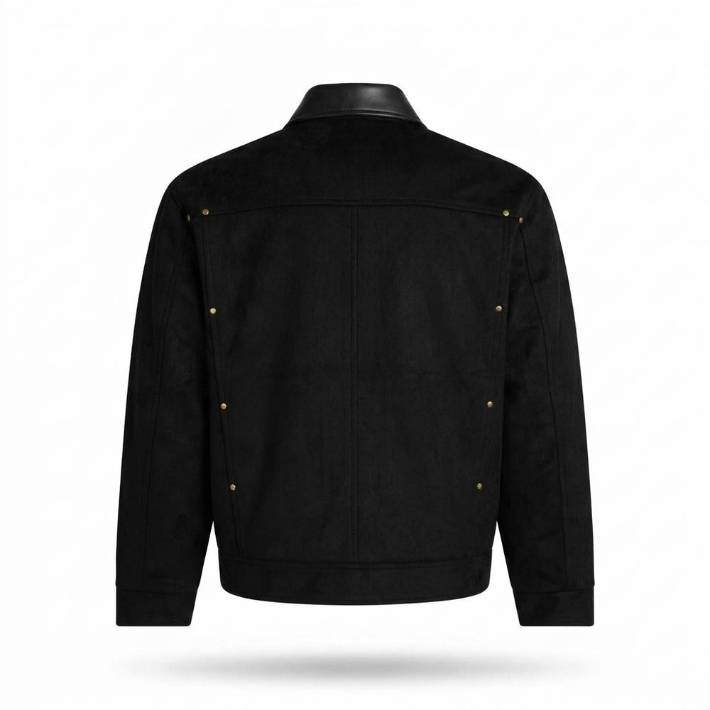 Lederjacken Outlet24 - Loben | Nietenbesetzt Strukturiert Jacke Herren