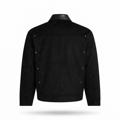 Lederjacken Outlet24 - Loben | Nietenbesetzt Strukturiert Jacke Herren