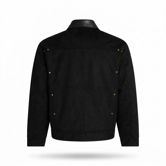 Lederjacken Outlet24 - Loben | Nietenbesetzt Strukturiert Jacke Herren