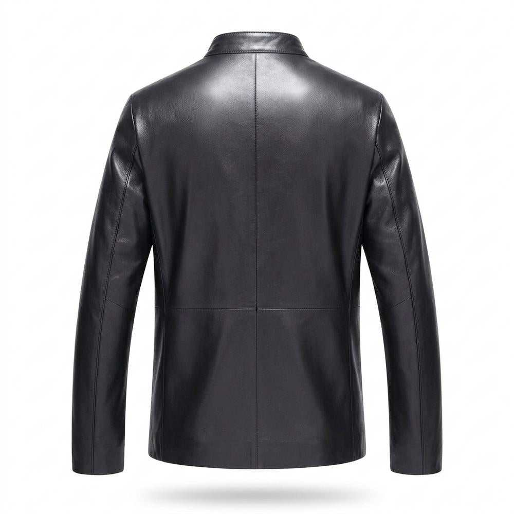 Lederjacken Outlet24 - Zikir | Gefüttert Hochgeschlossen Lederjacke Herren