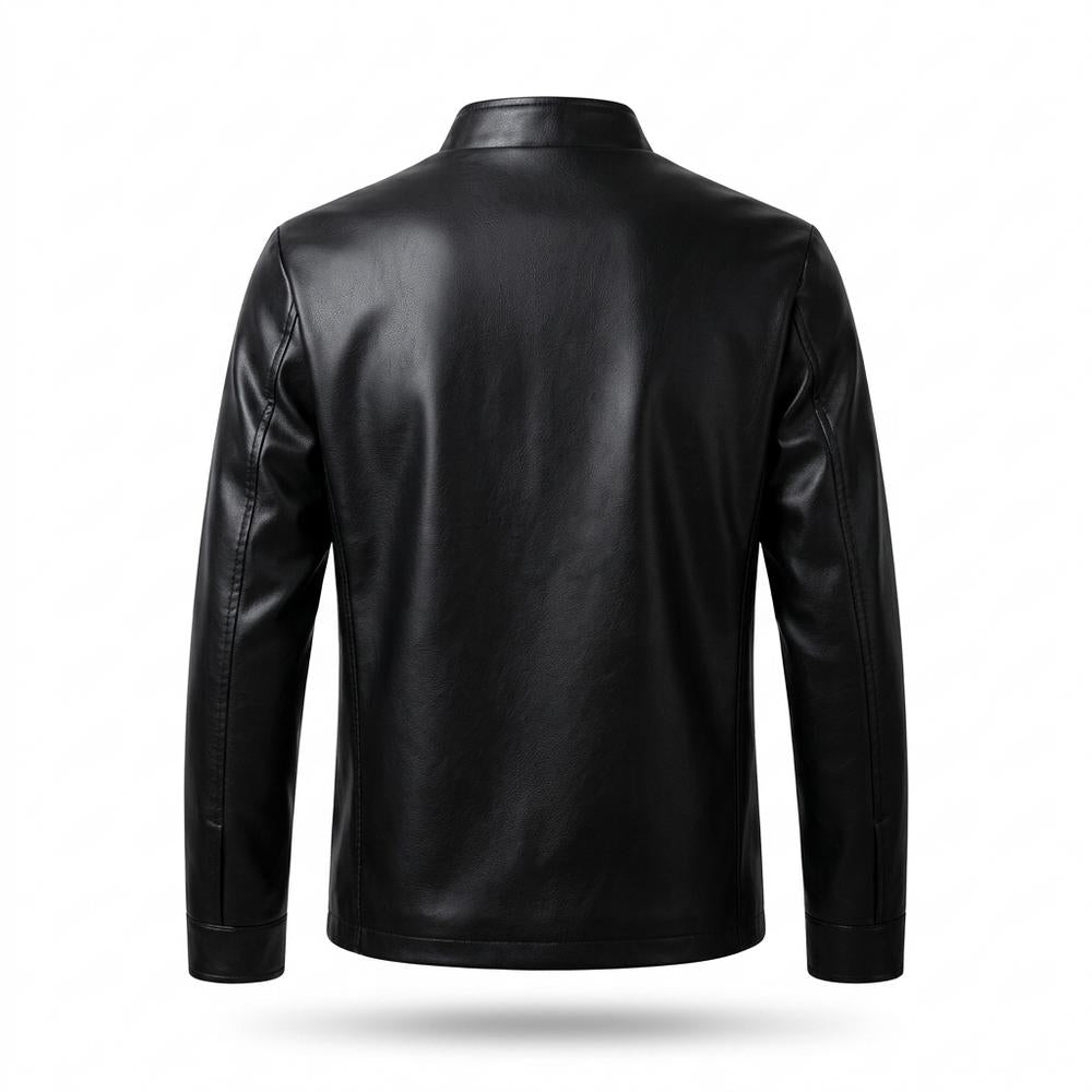 Lederjacken Outlet24 - Lesel | Körpernah Langärmlig Lederjacke Herren