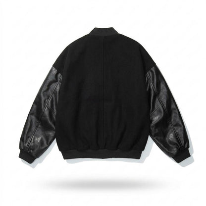 Lederjacken Outlet24 - Menis | Geknöpft Kontrastärmlig Jacke Herren