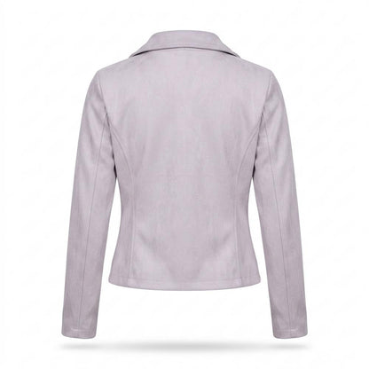 Lederjacken Outlet24 - Dasiv | Tailliert Asymmetrisch Wildleder-Jacke Damen