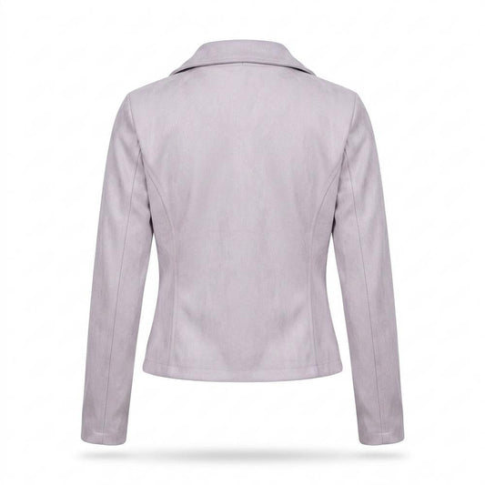 Lederjacken Outlet24 - Dasiv | Tailliert Asymmetrisch Wildleder-Jacke Damen