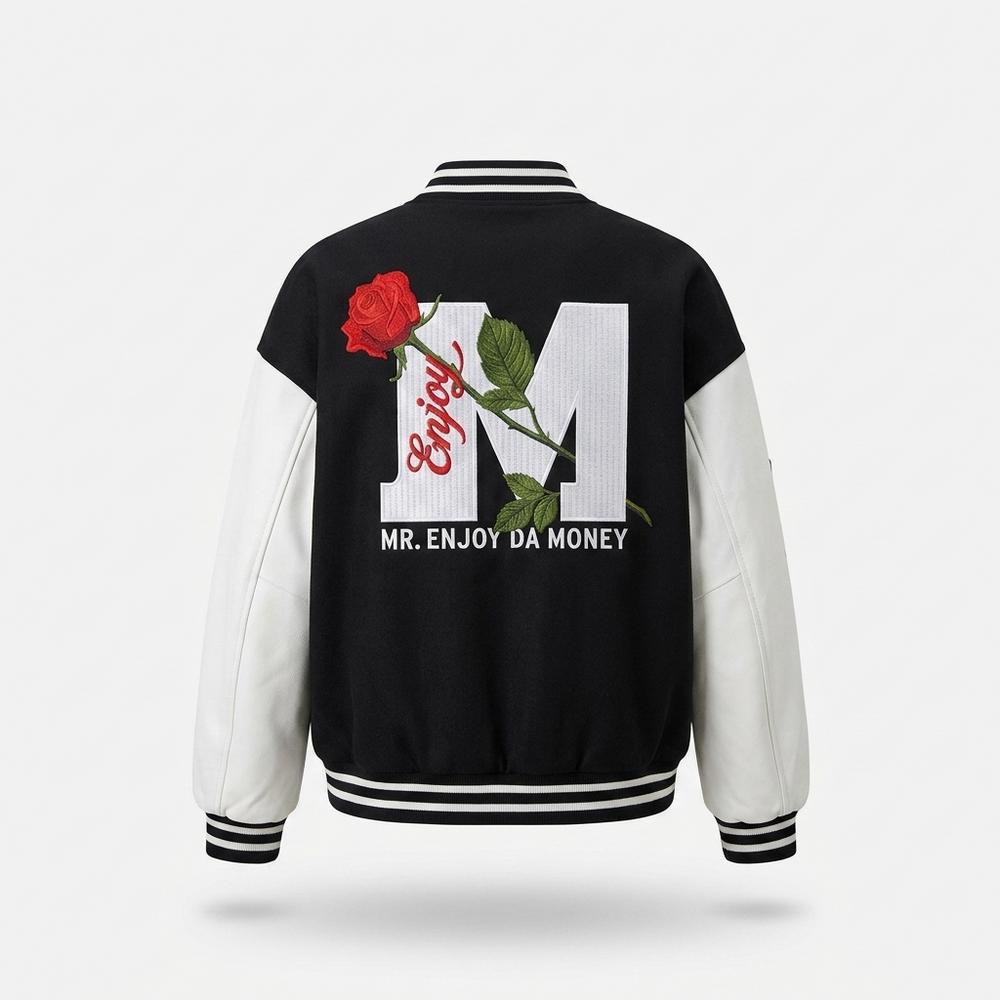 Lederjacken Outlet24 - Capar | Bestickte Zweifarbige Jacke Herren