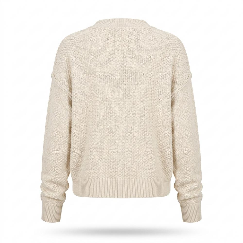 Lederjacken Outlet24 - Sonot | Strukturiert Geknöpft Cardigan Damen