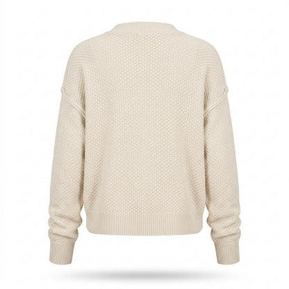 Lederjacken Outlet24 - Sonot | Strukturiert Geknöpft Cardigan Damen