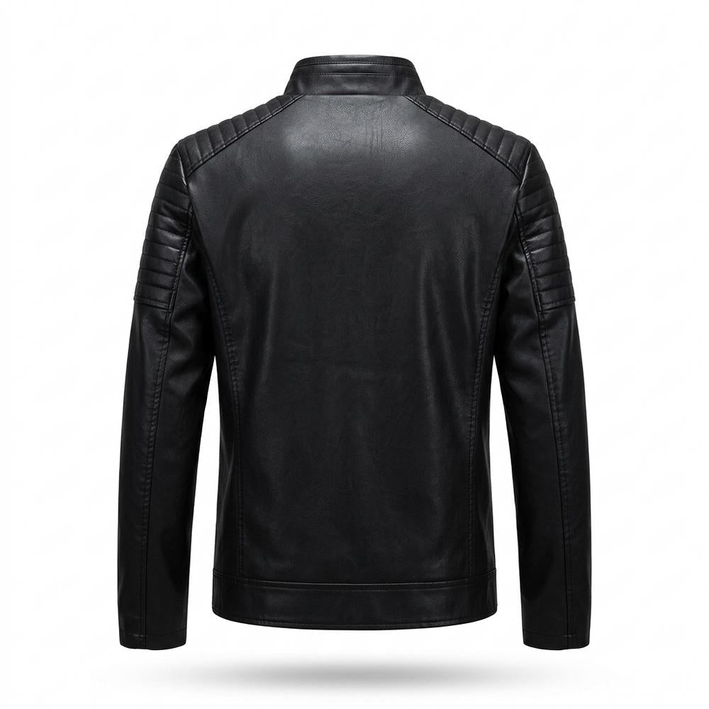 Lederjacken Outlet24 - Vazem | Gesteppt Tailliert Lederjacke Herren